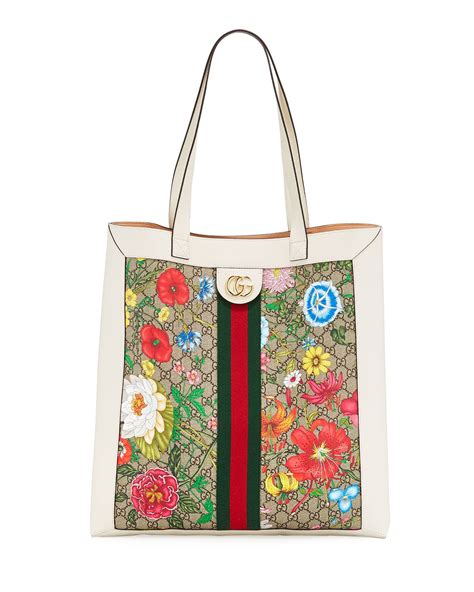 white gucci bag with flowers|gucci ophidia floral bag.